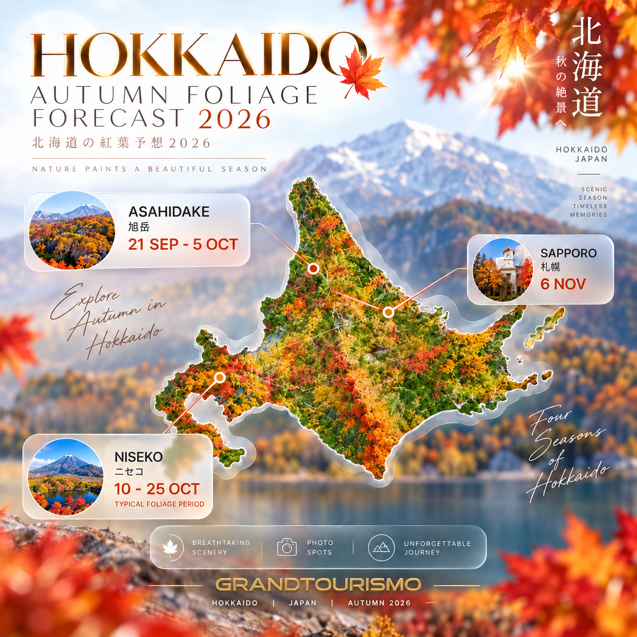 ทัวร์ฮอกไกโด ใบไม้เปลี่ยนสี 2026